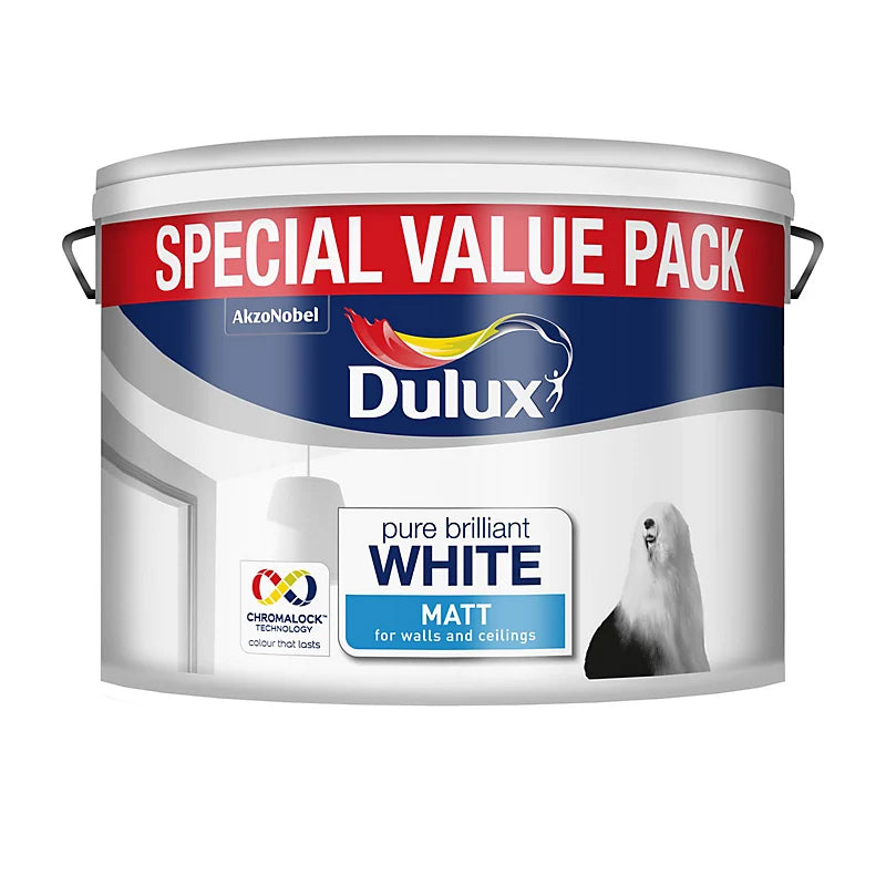 Dulux Easycare Washable & Tough Matt Paint Pure Brilliant White - 5L