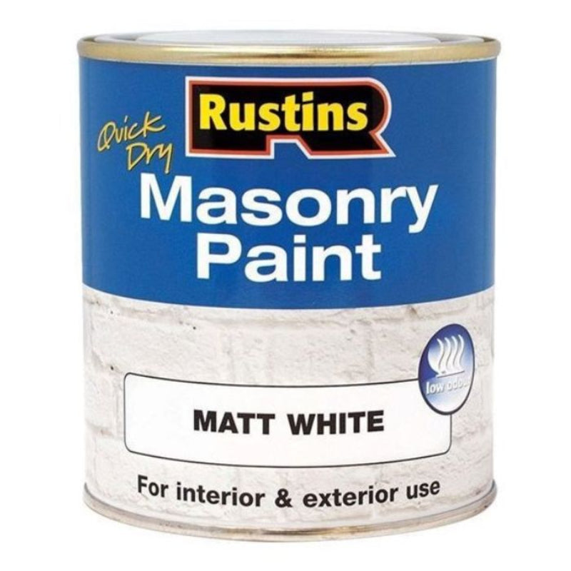 Rustins Masonry Paint Matt White 250ml