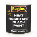 Rustins Heat Resistant Black Paint 