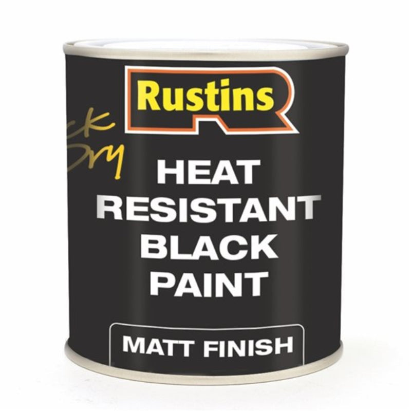 Rustins Heat Resistant Black Paint 