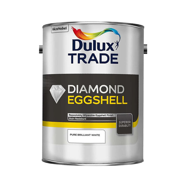 Dulux Trade Diamond Eggshell Pure Brilliant White 5L – Decor Express Ltd