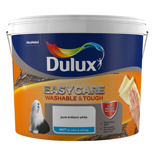 Dulux EasyCare Matt Pure Brilliant White 10L